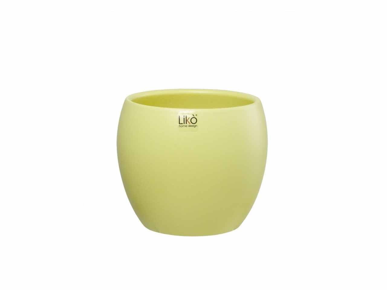 Cache pot d.16xh.13cm giallo opaco