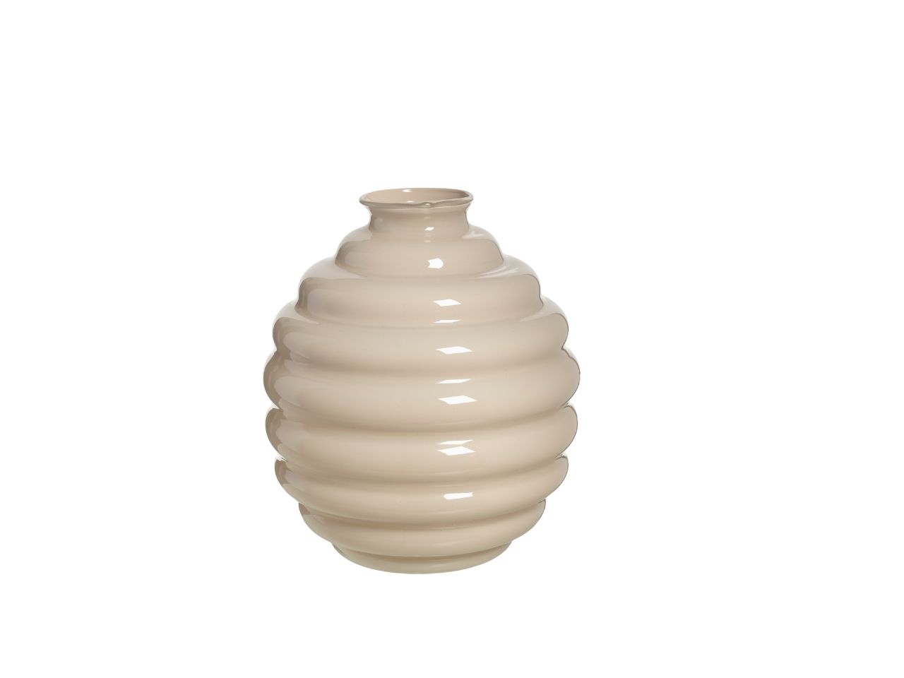 Linea nicole vaso a forma di sfera d.26cm creta basic di ceramica