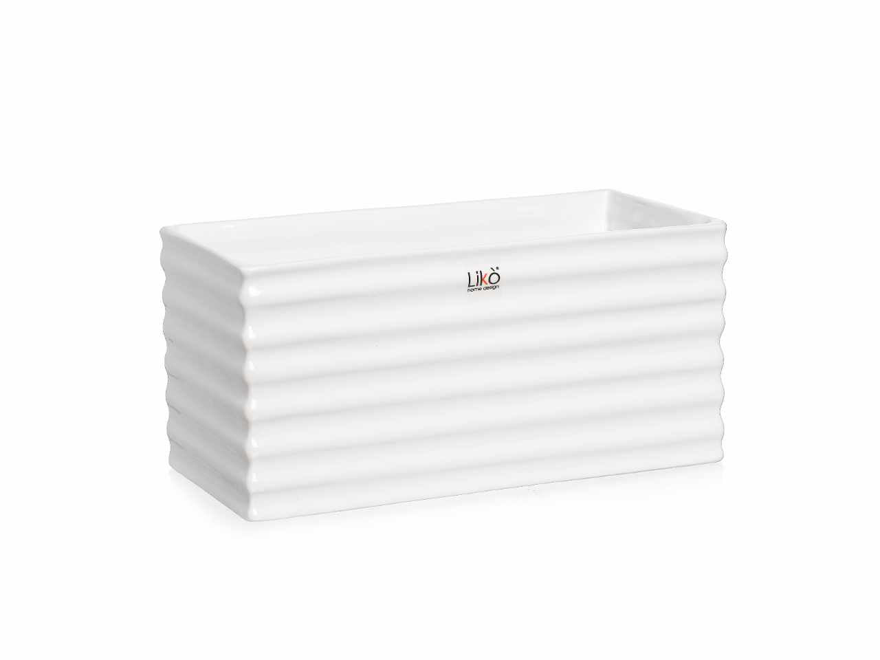 Cache pot vaschetta linea alaska 29x13xh.13cm colore bianco