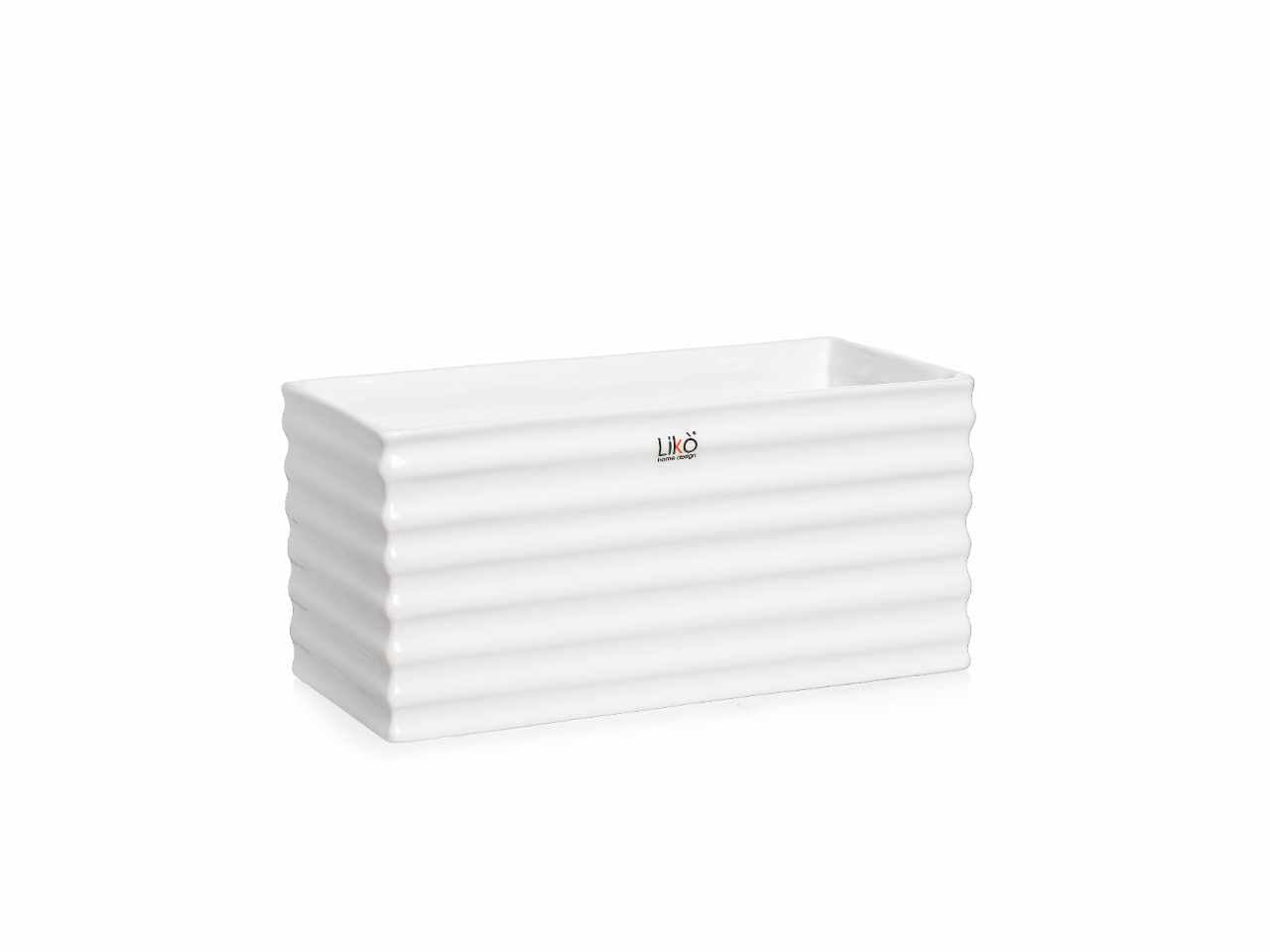 Cache pot vaschetta linea alaska 25x12xh.12cm colore bianco