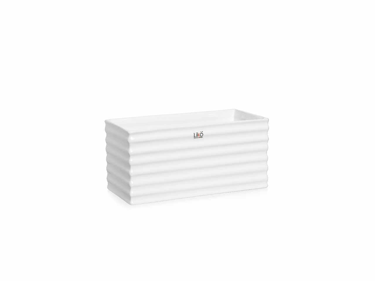Cache pot vaschetta linea alaska 20x10xh.10cm colore bianco