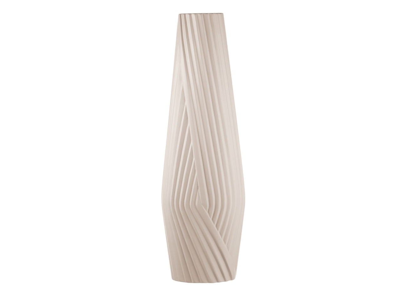 Vaso decorativo contemporaneo in ceramica sabbia 76 cm, Singapore - Likò