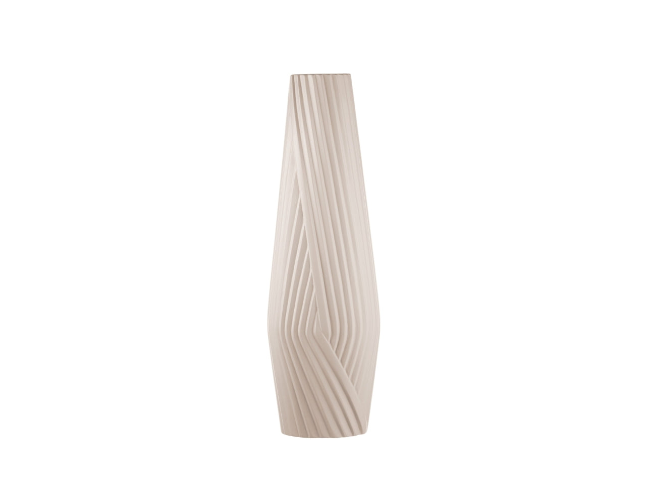 Vaso decorativo contemporaneo in ceramica sabbia 58 cm, Singapore - Likò