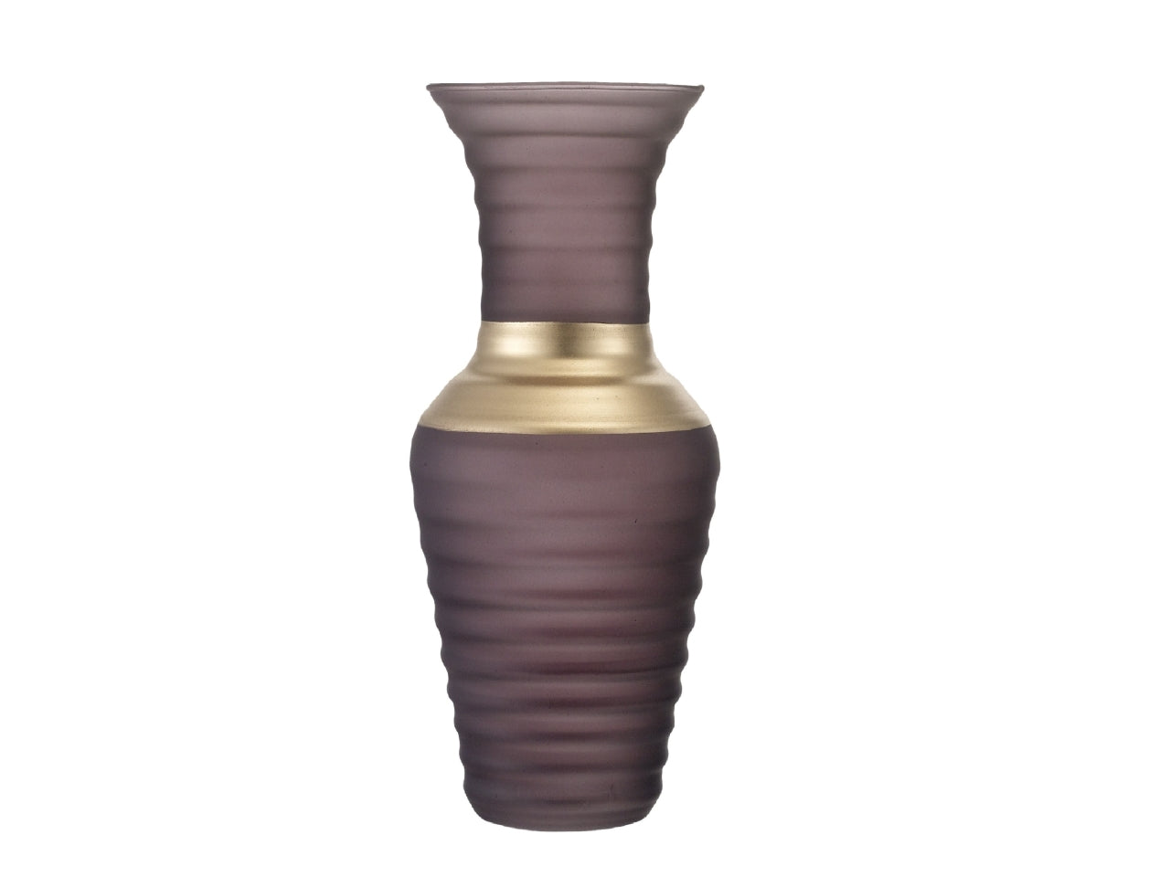 Vaso zora satinato h.37cm noce