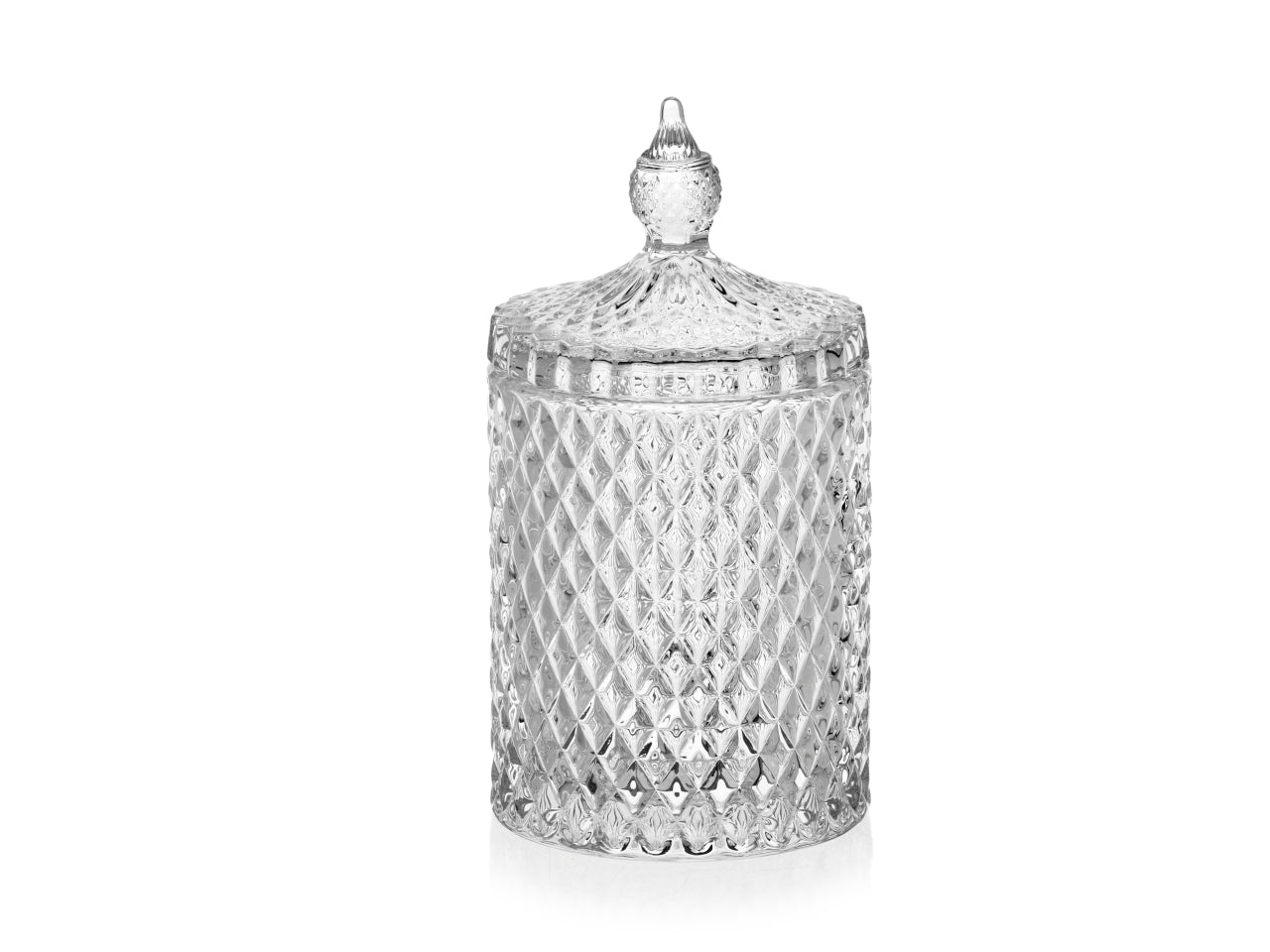 Potiche Venus in vetro trasparente 10,5x21 cm - Franco srl
