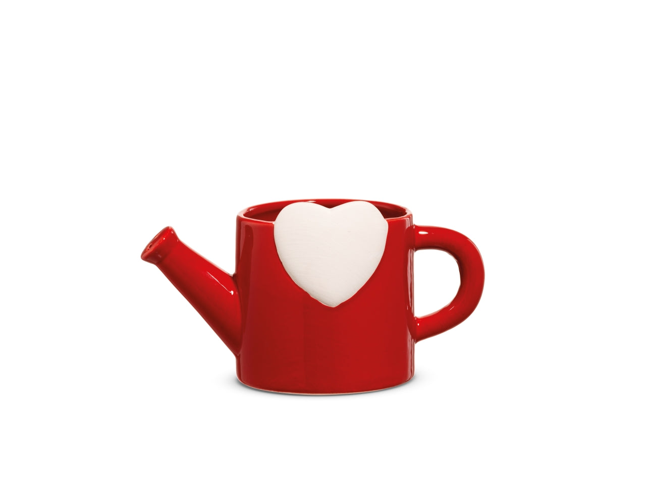 Annaffiatoio 9xd.15,5xh 8 cm di colore rosso lucido