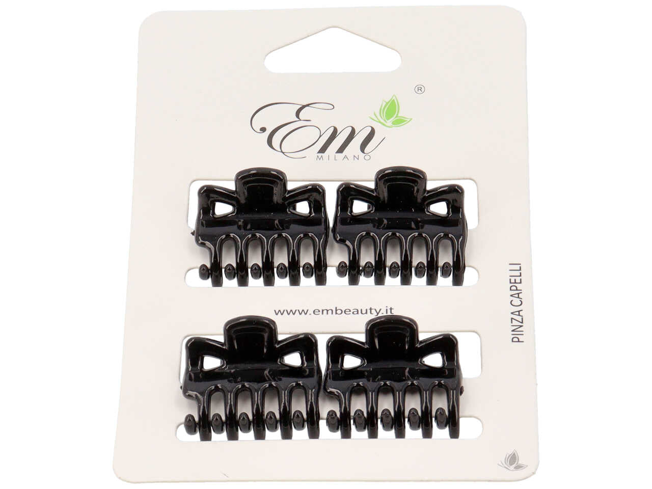 Pinza per capelli misura 2,5cm - la confezione comprende 4 pinze