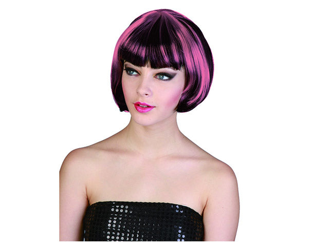 Parrucca carre' rosa/nero 071281 $