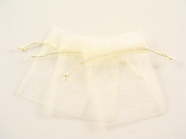 Sacchetto organza 7x10 crema c0986