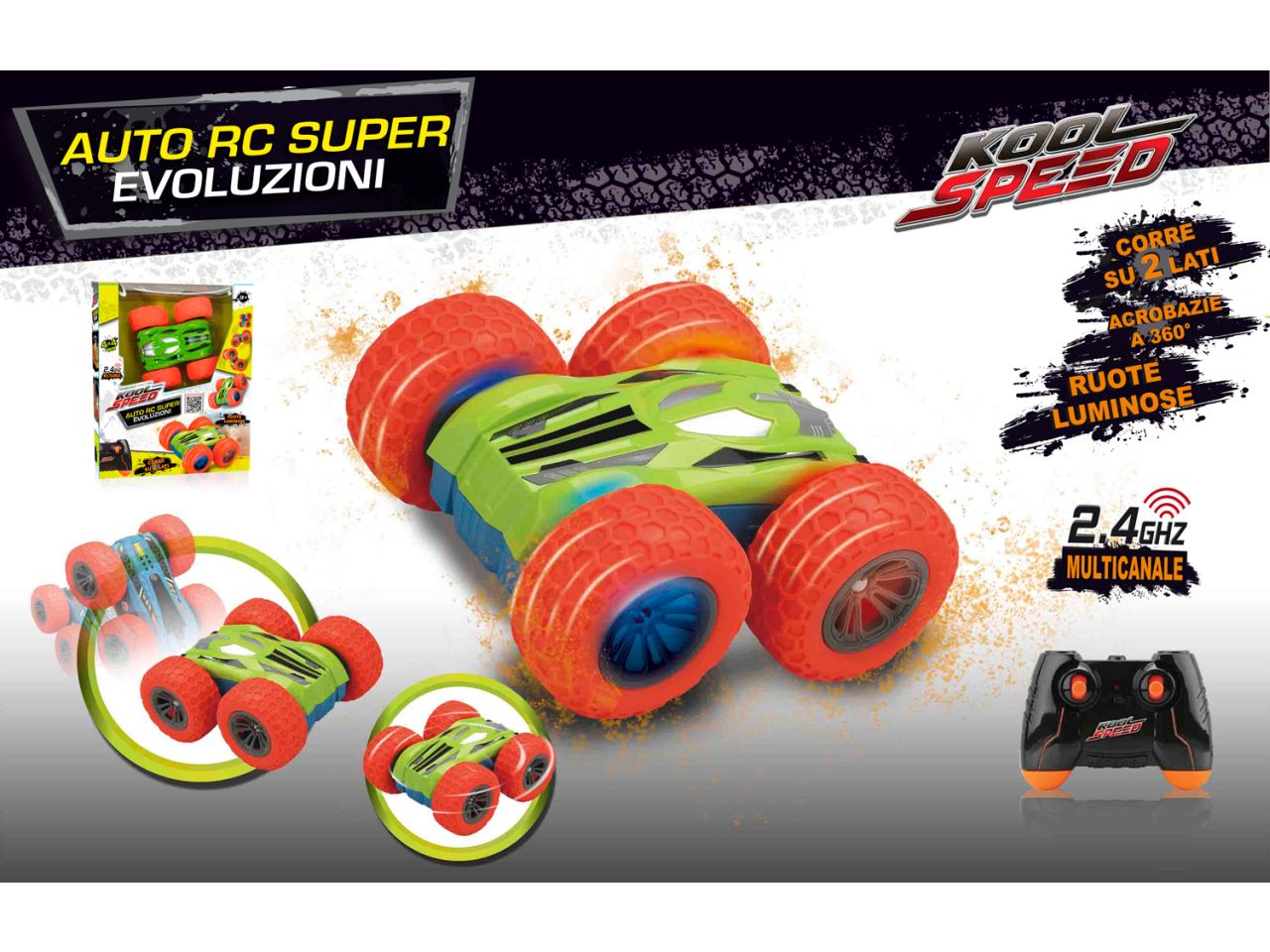 Auto radiocomandata super evoluzioni con luci