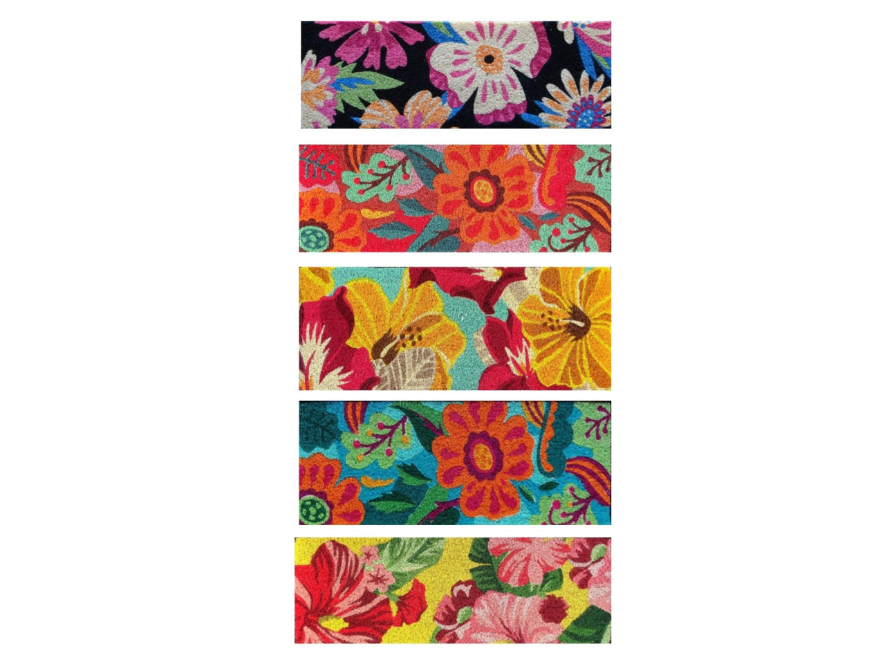 Zerbino per scalino lungo disegno tropical flower - disponibile in 5 diversi disegni