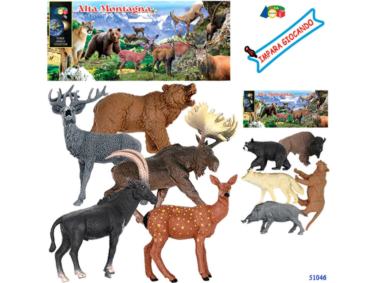 Busta animali selvatici alta montagna