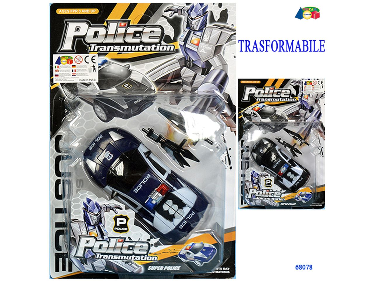 Set trasformabile auto polizia