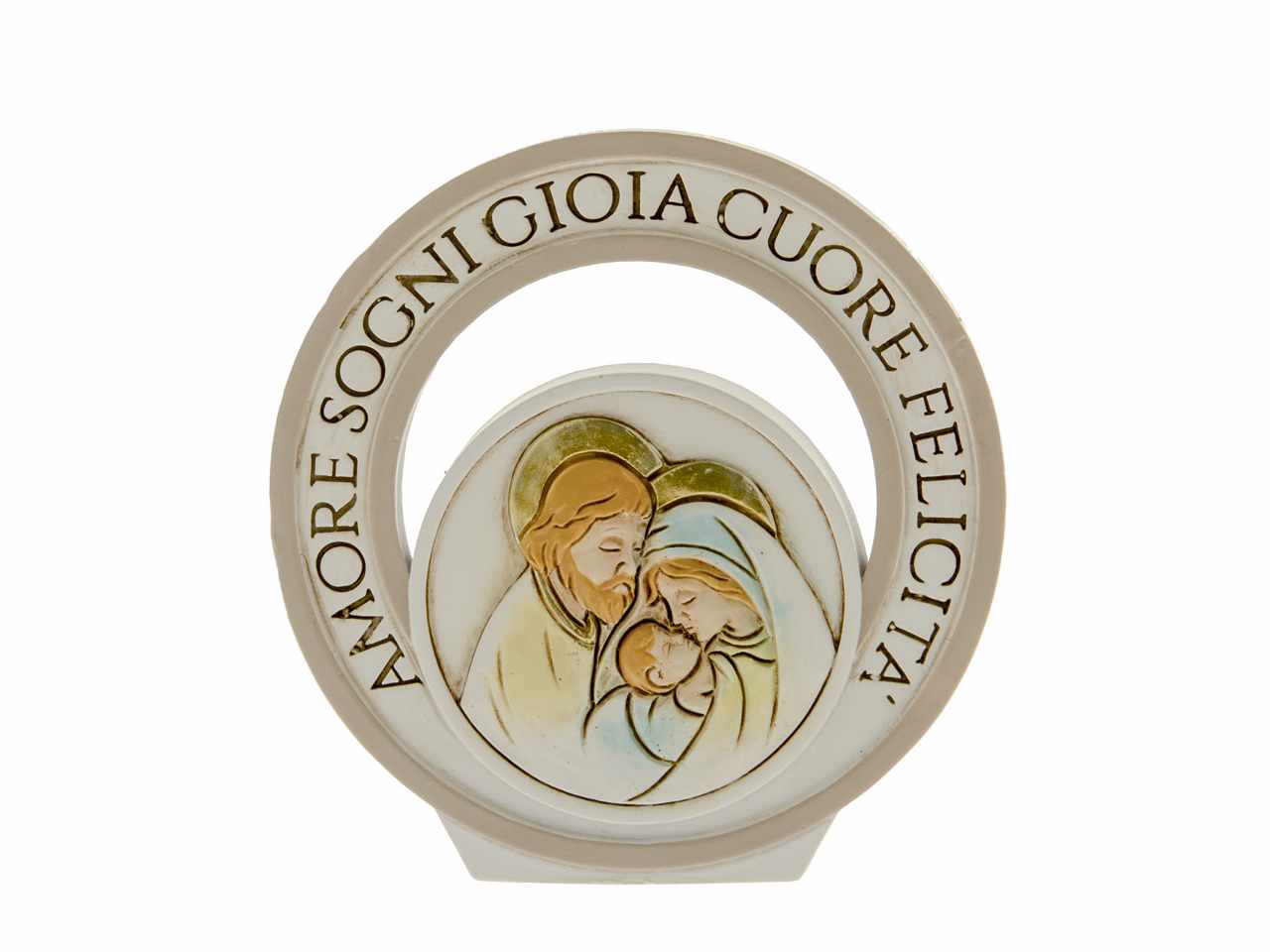 Icona poetica sacra famiglia h9cm