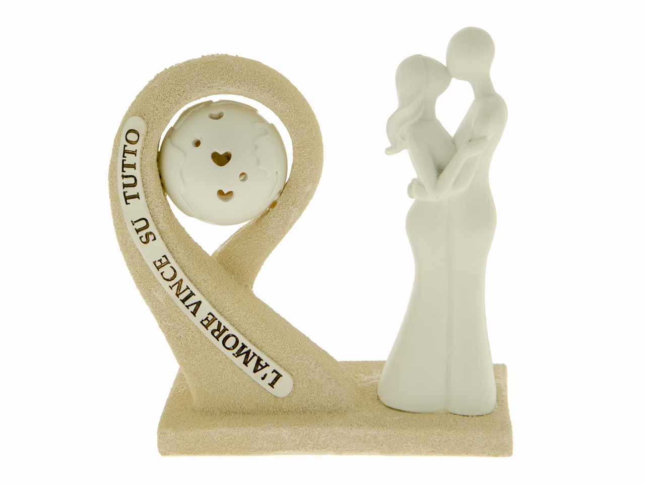 Statuetta figura coppia con led 14xh.15cm