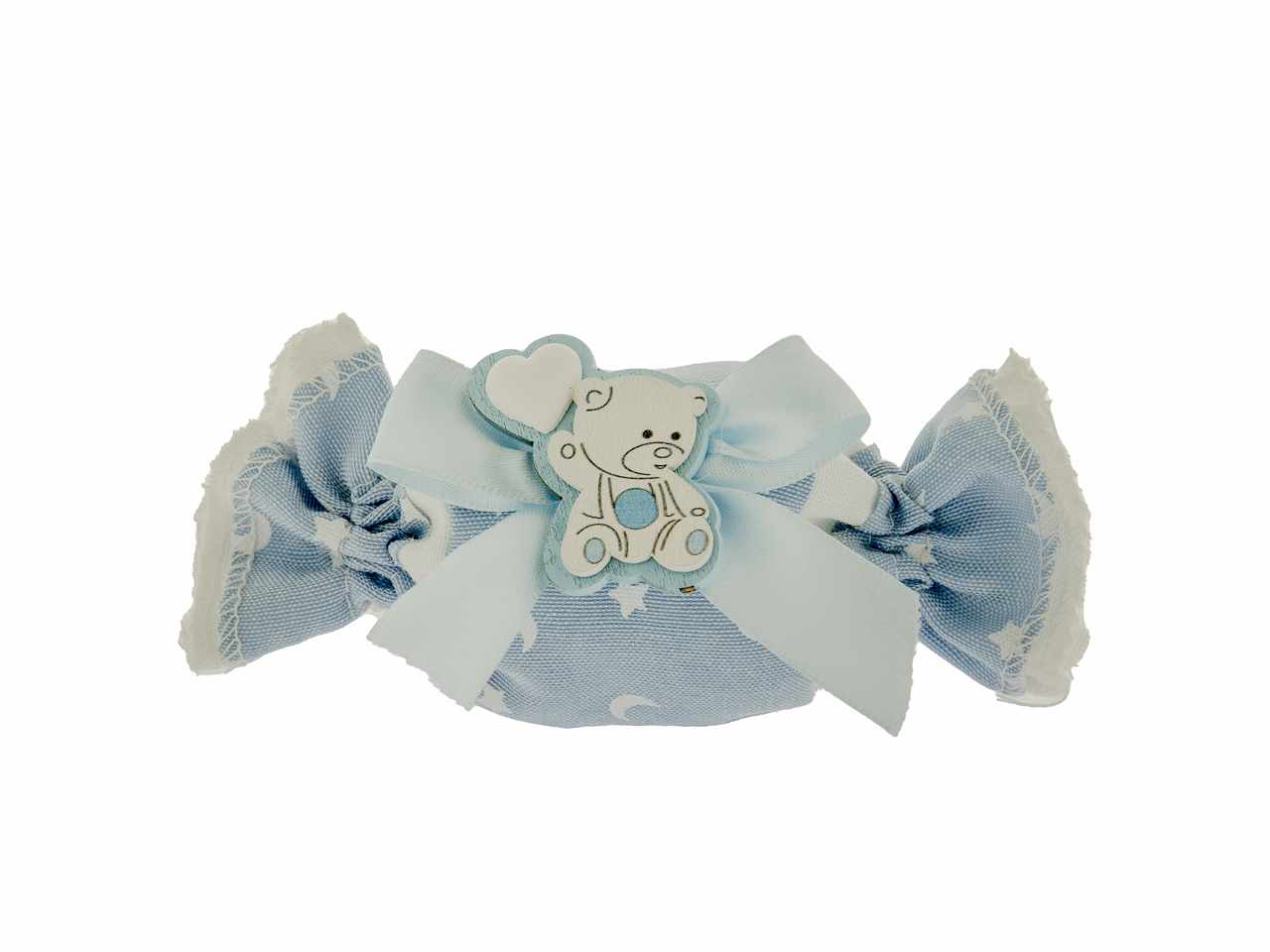 SACCHETTO LITTLE STAR A FORMA DI CARAMELLA 14CM COLORE CIELO