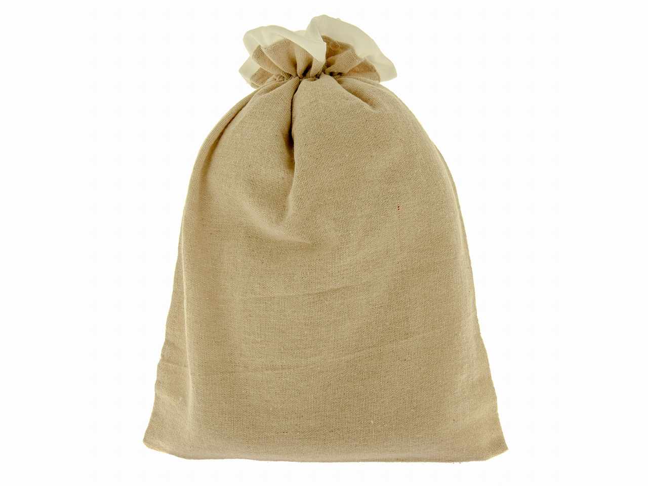 SACCHETTO COLORE NATURALE CON BORDO 25X33CM