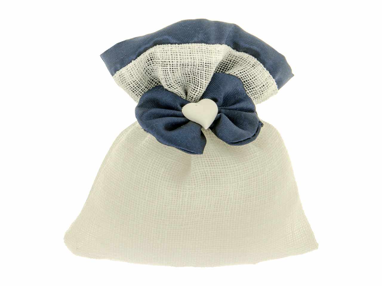 SACCHETTO FLOCCATO BLU 10X12CM