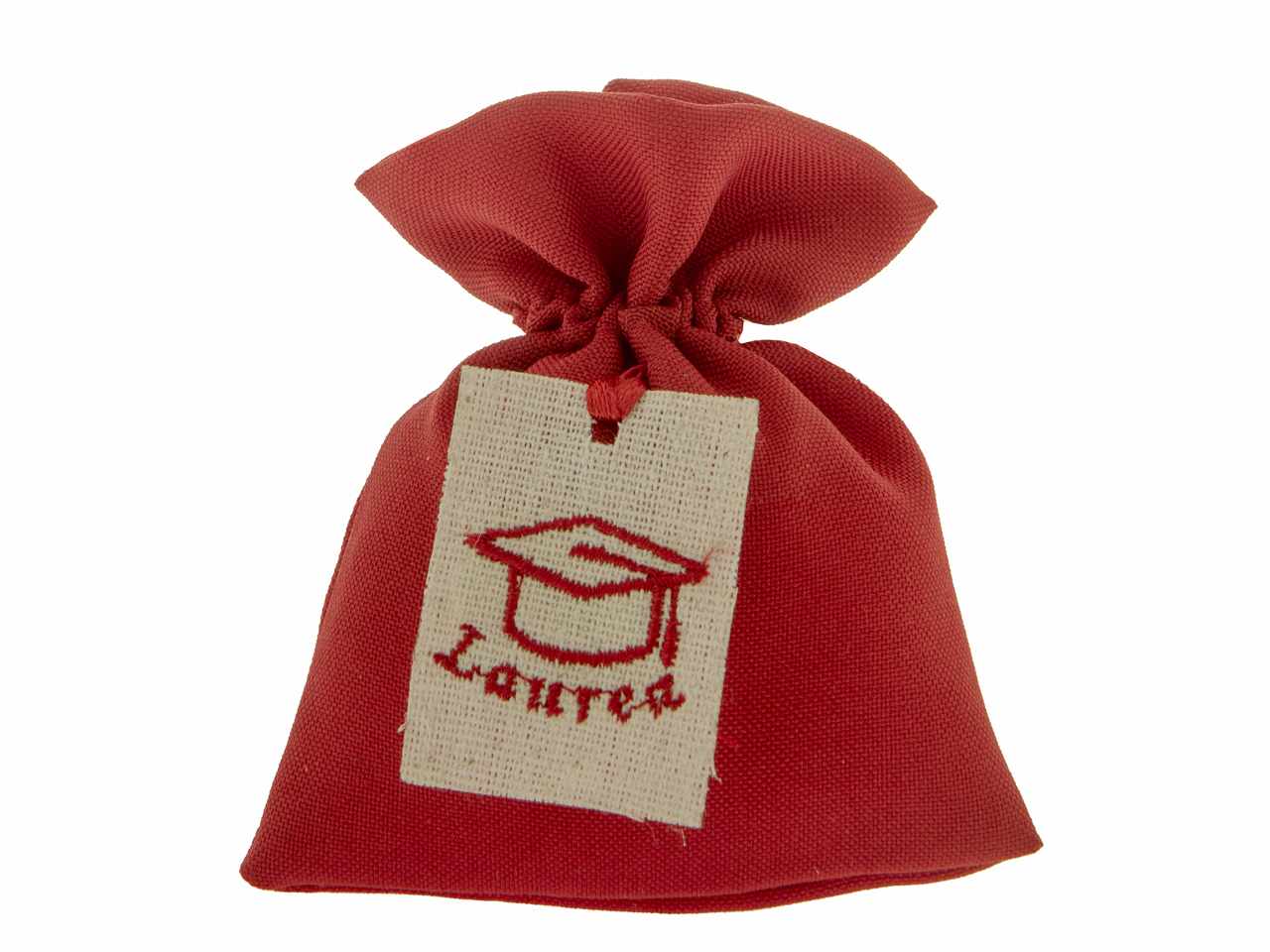 SACCHETTO PER LAUREA CON RICAMO 10X12CM
