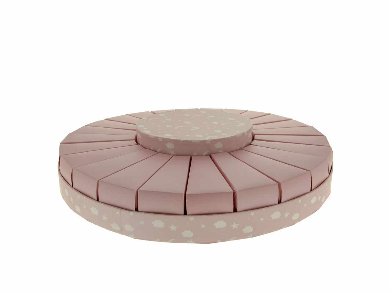 Torta rosa new 24+1 pezzi d38cm