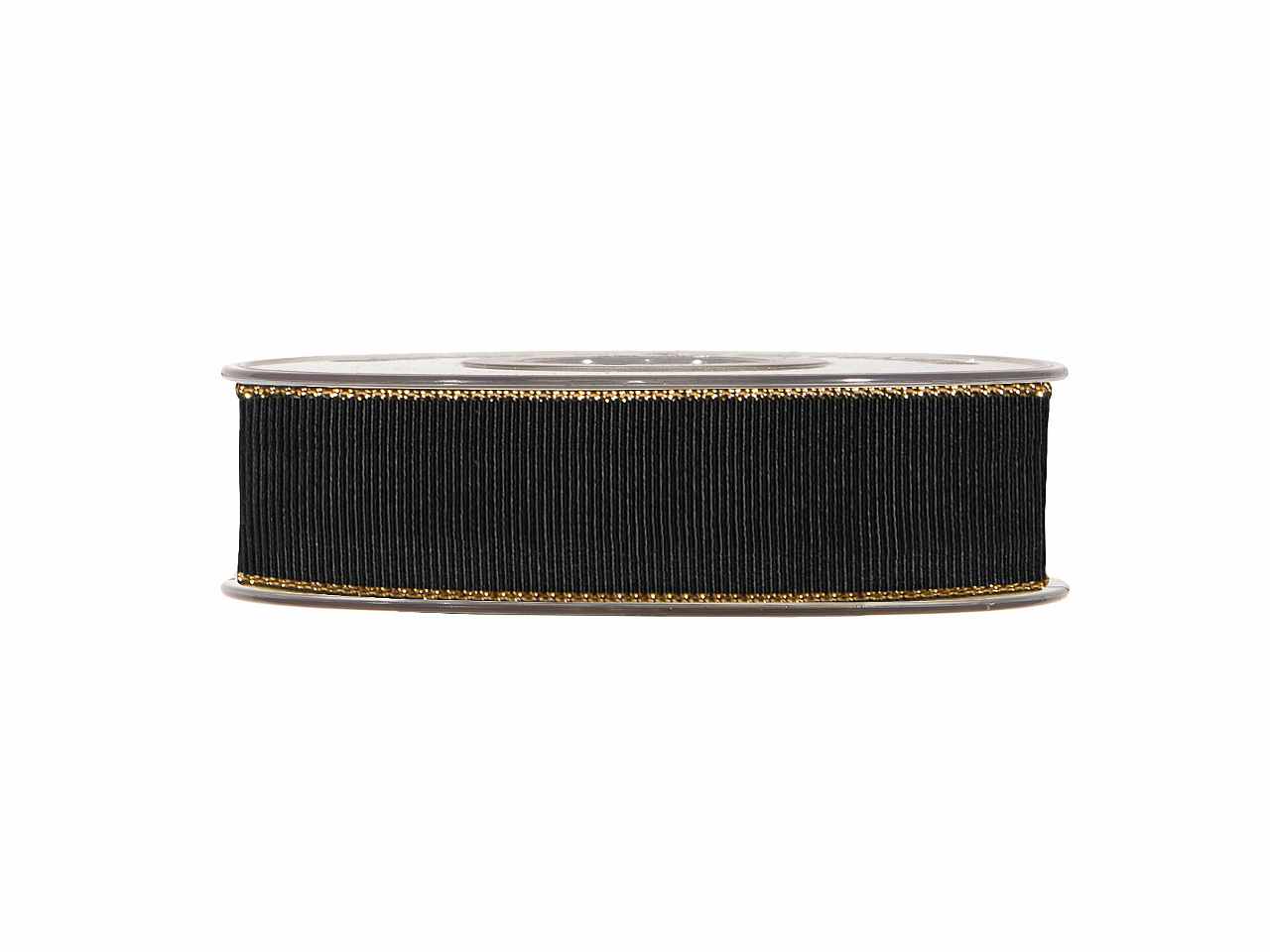 Nastro oro line gros grain mm25x20mt nero