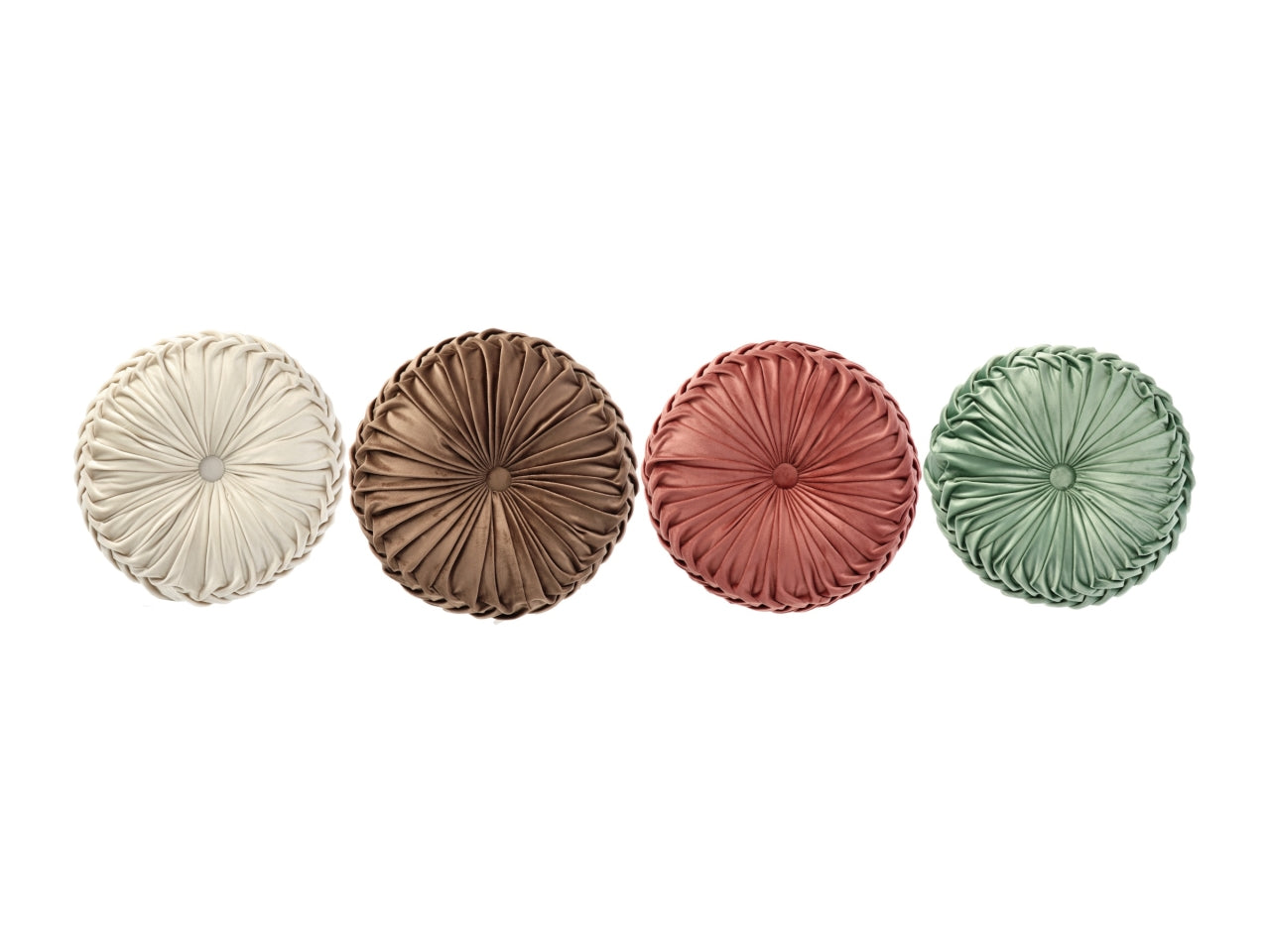 Cuscino di velluto diametro 45cm disponibile in 4 diversi colori