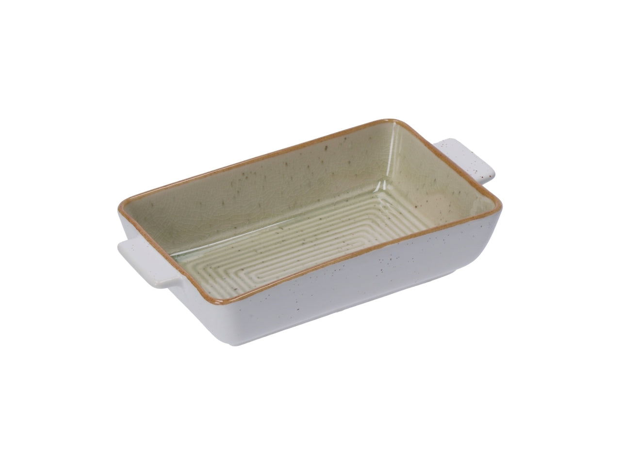 Teglia in ceramica rettangolare con lavorazione a rilievo - 3 colori disponibili - 18,5x10xh.4cm - Star