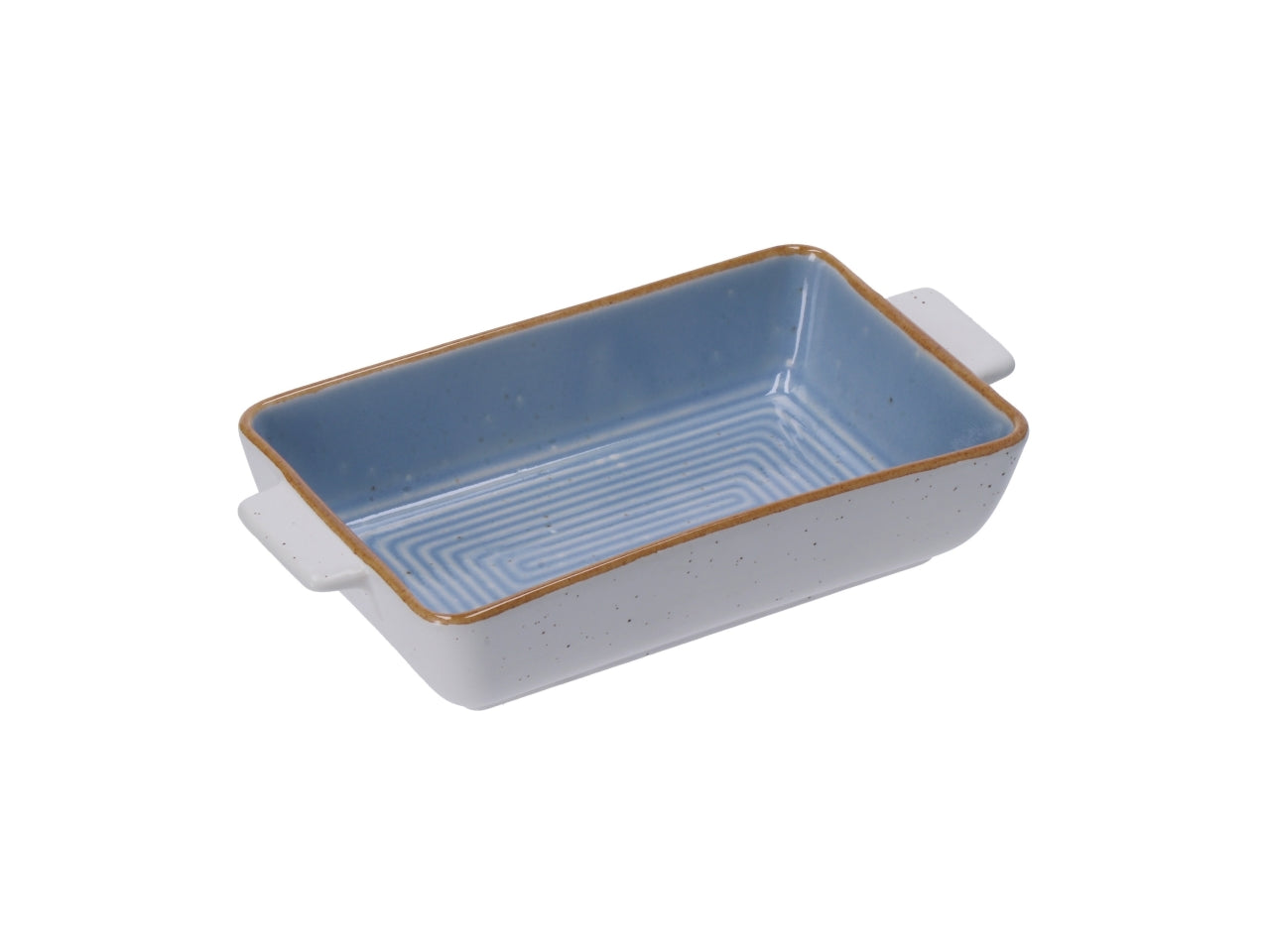 Teglia in ceramica rettangolare con lavorazione a rilievo - 3 colori disponibili - 18,5x10xh.4cm - Star