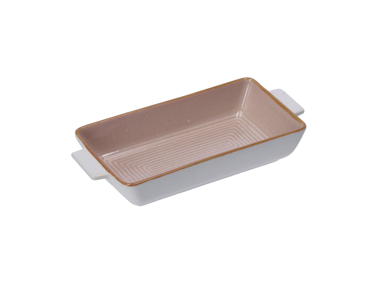 Teglia in ceramica rettangolare con lavorazione a rilievo - 3 colori disponibili - 23,5x11xh.4cm - Star