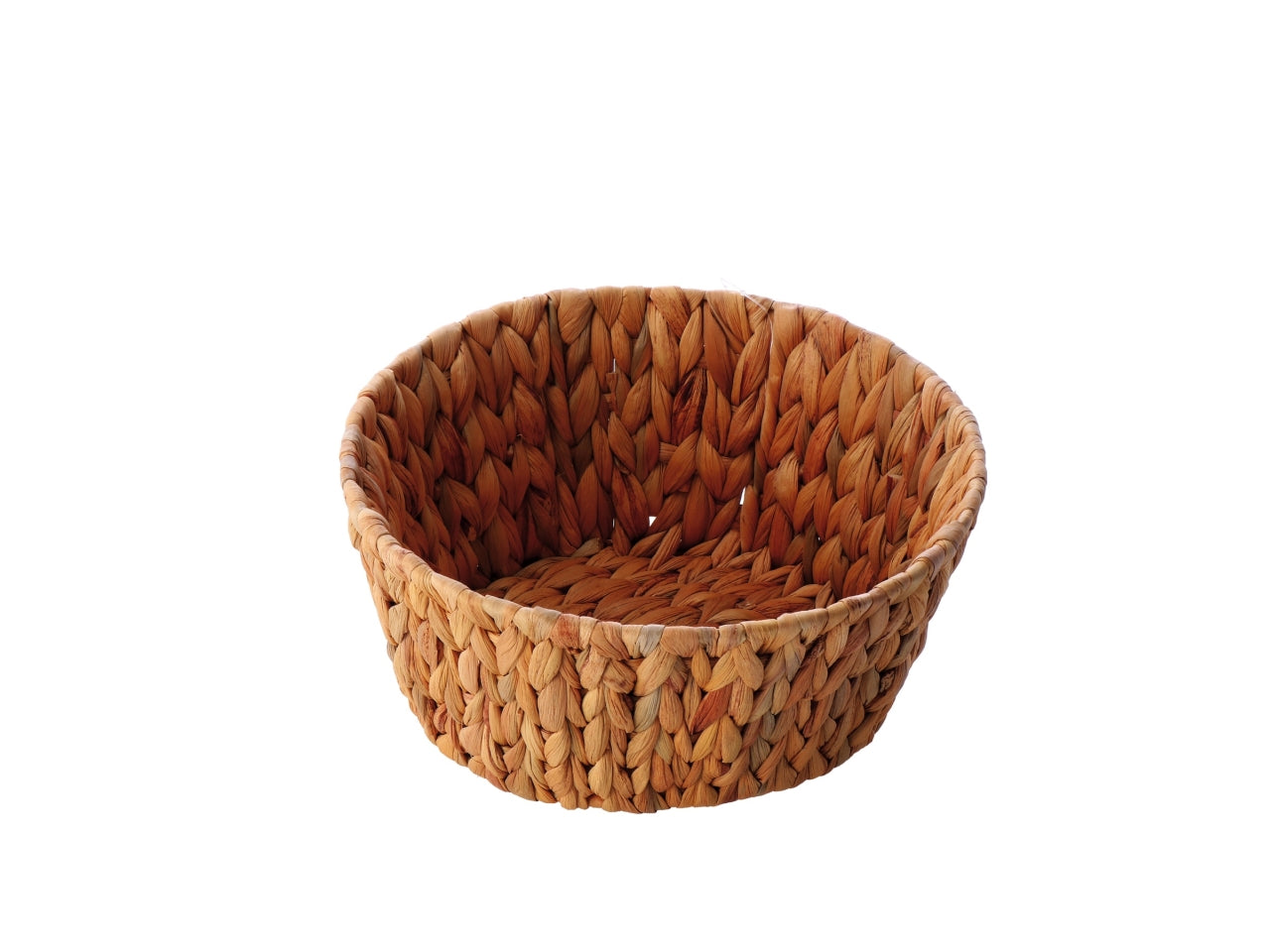 Cesto portaoggetti in rattan intrecciato, tondo, stile jungle, naturale - 25xh.12 cm - Star