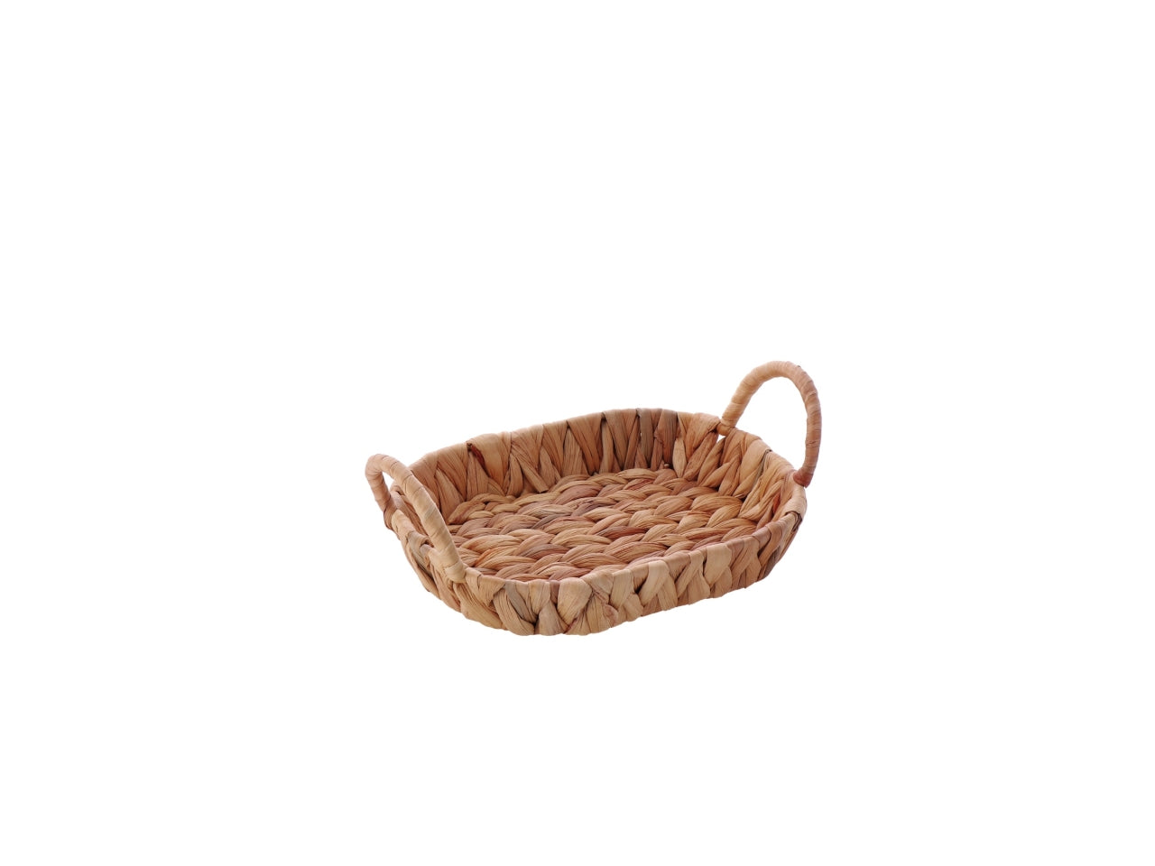 Svuotatasche jungle in rattan intrecciato naturale, con maniglie forma ovale - 24,5x16,5xh8,5cm - Star