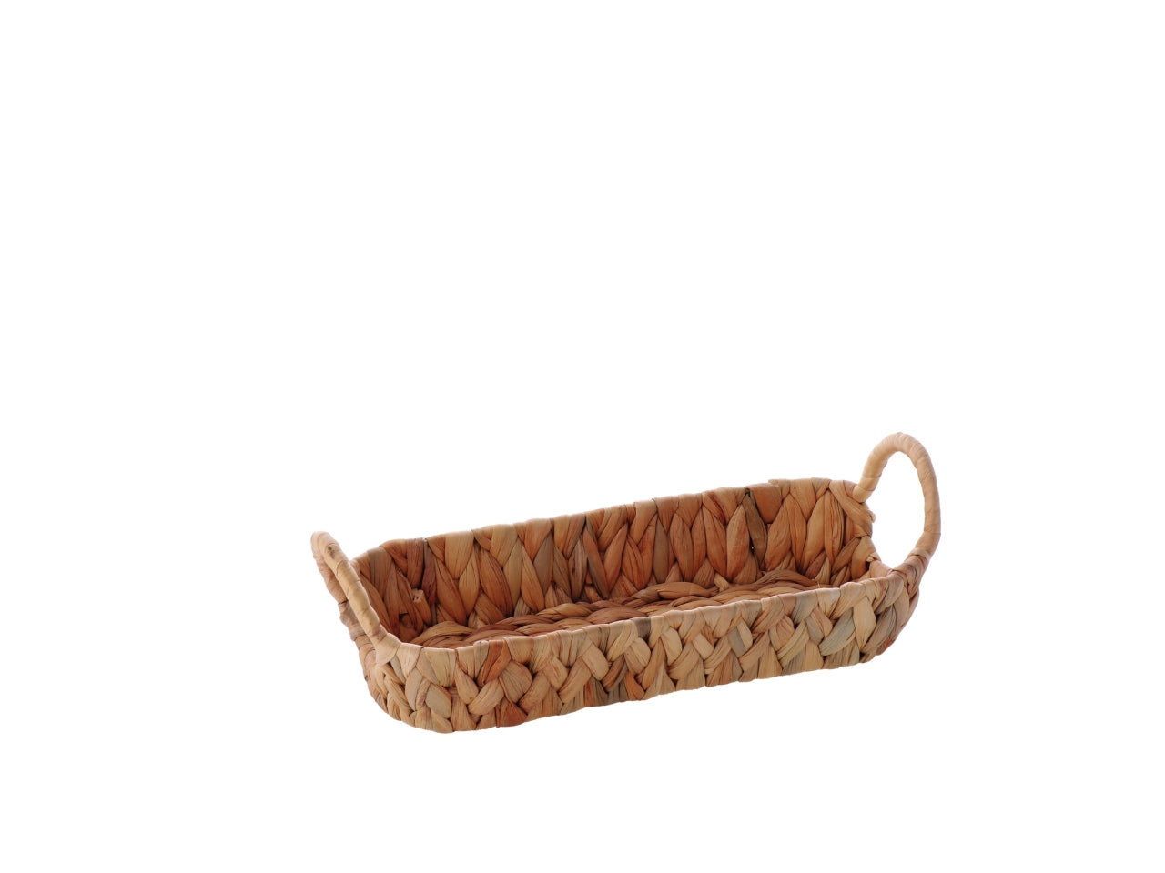 Svuotatasche centrotavola ovale in rattan intrecciato con maniglie,  jungle - 32,5x12,5xh10cm - Star