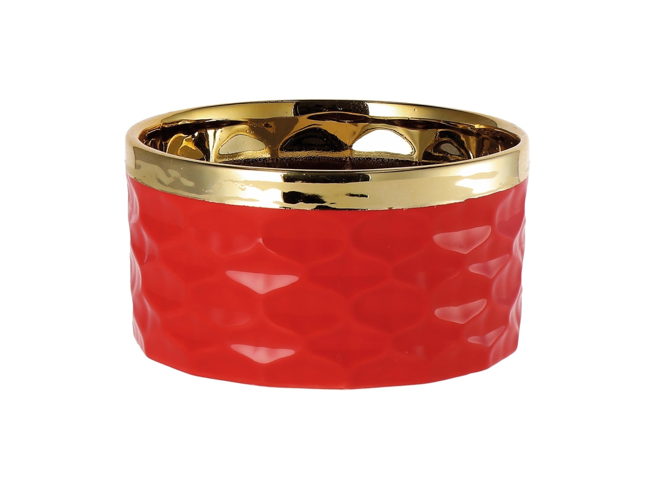Vaso natalizio in ceramica d.15,5xh8cm- disponibile in due colori