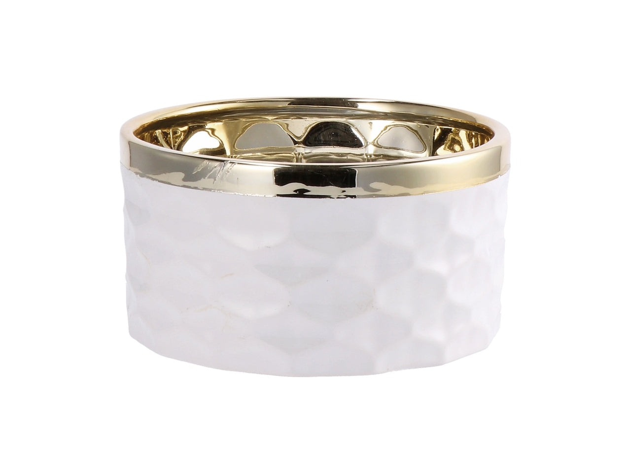 Vaso natalizio in ceramica d.15,5xh8cm- disponibile in due colori
