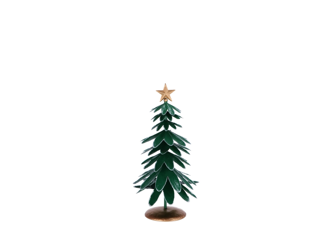 Albero di natale in ferro opaco rosso, verde e bianco 51x16 cm - Ad Trend