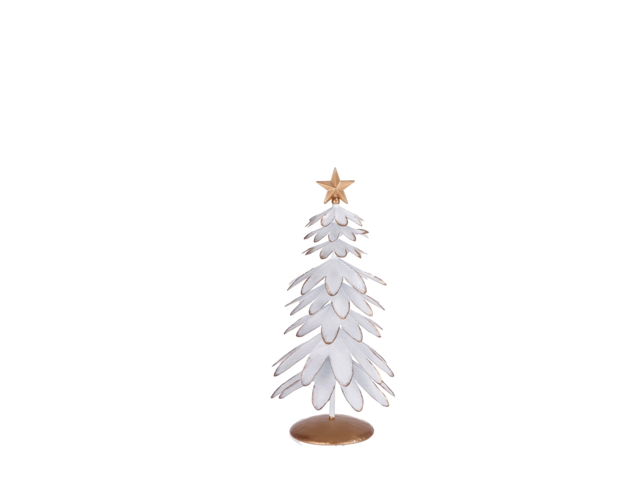 Albero di natale in ferro opaco rosso, verde e bianco 51x16 cm - Ad Trend