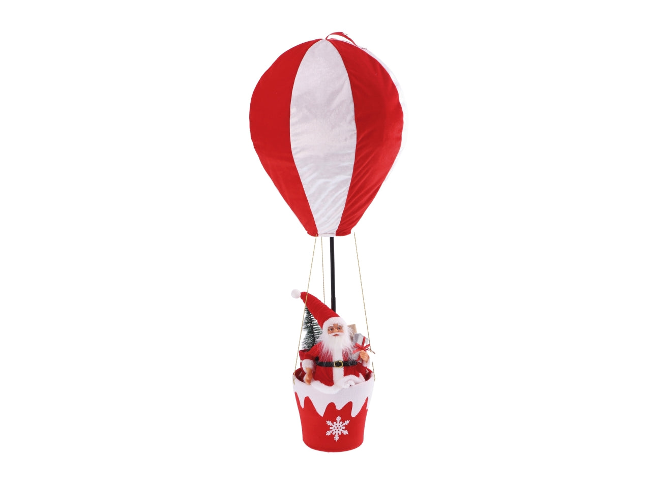 Decorazione natalizia mongolfiera d.38xh98cm- disponibile in due colori diversi