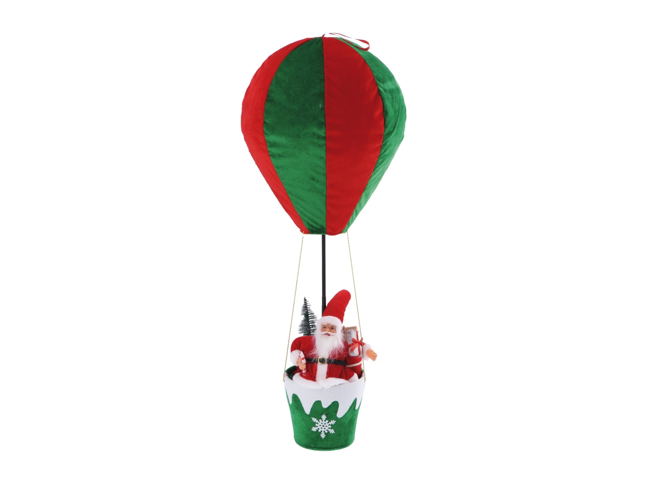 Decorazione natalizia mongolfiera d.38xh98cm- disponibile in due colori diversi