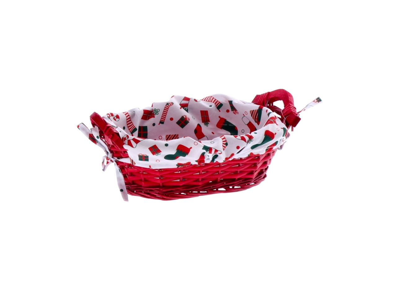 Cesto ovale natalizio 529x18xh12cm - disponibili in due colori
