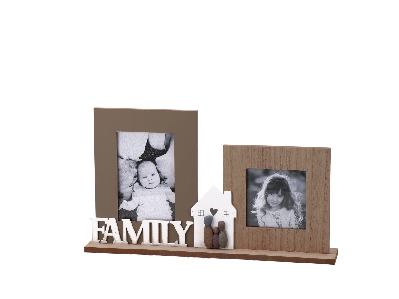 Portafoto "family" in mdf multicolor scandinavo 38x6x22 cm - Star