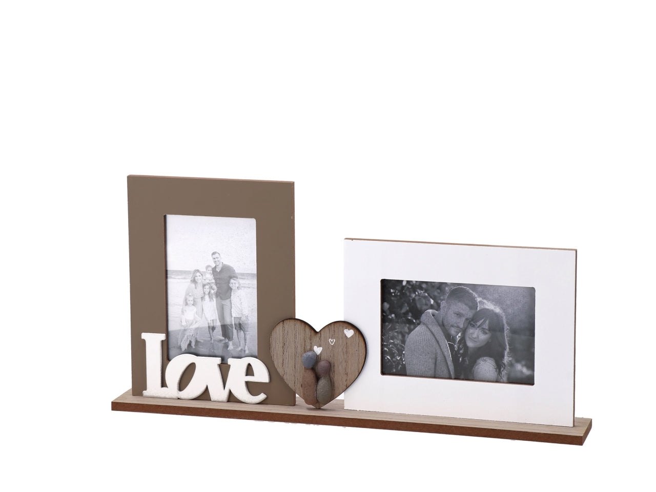 Portafoto "love" in mdf multicolor scandinavo 44x6x22 cm - Star