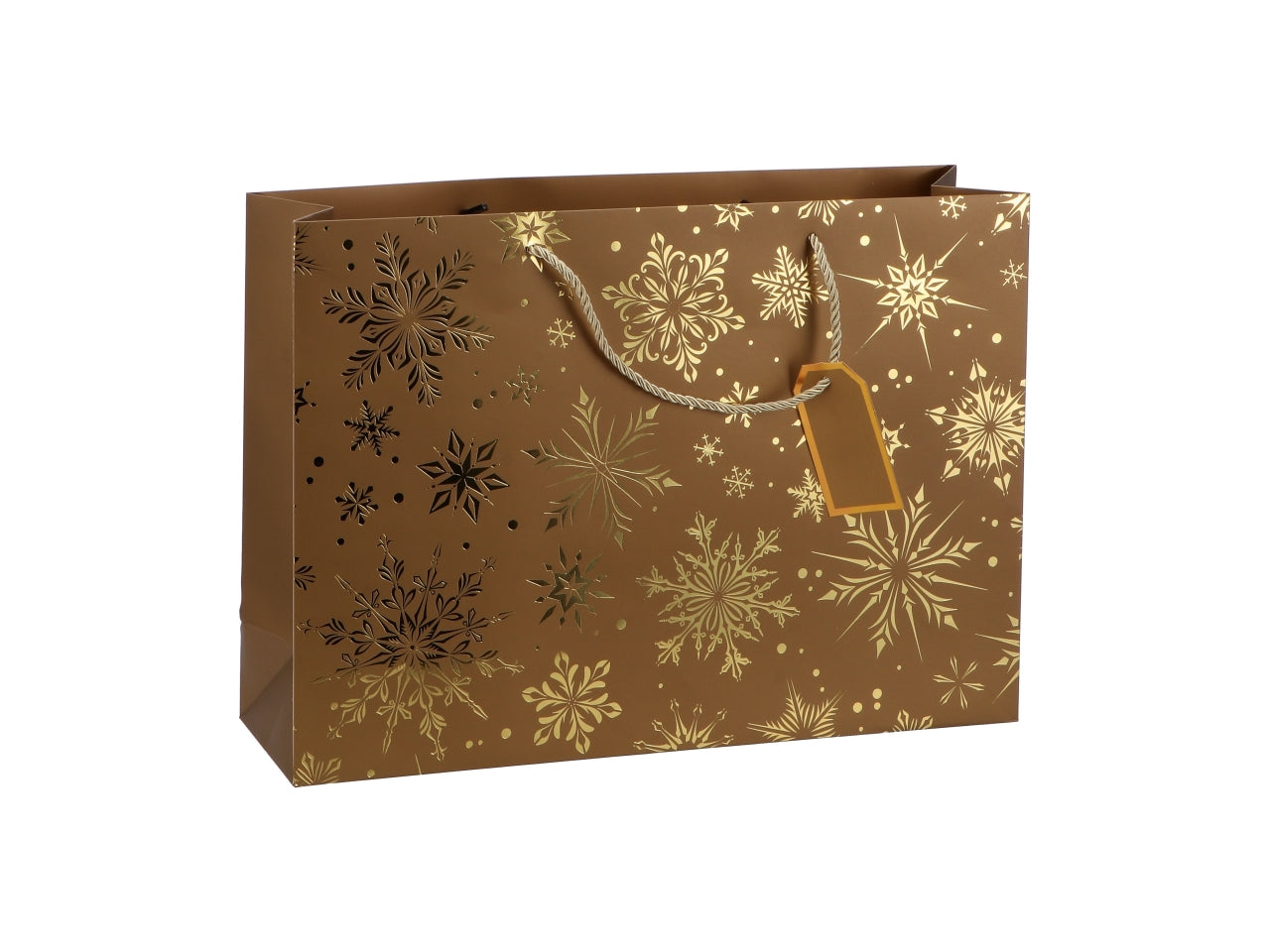 Busta regalo natalizia fiocco di neve in carta 3 colori assortiti 23x10xh18 cm - AD Trend