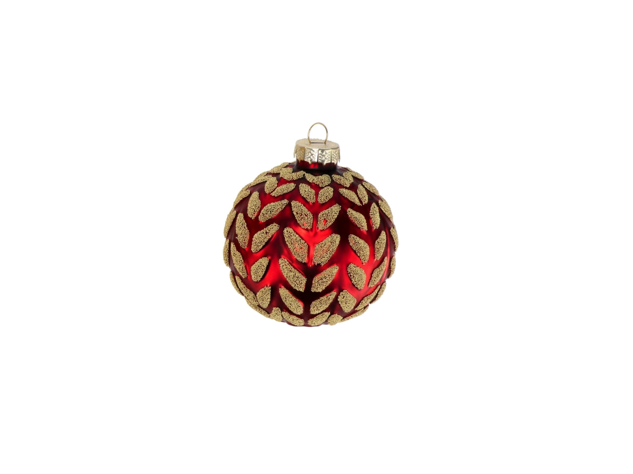 Palle natalizie in vetro rosso d.8cm - disponibile in diverse varianti