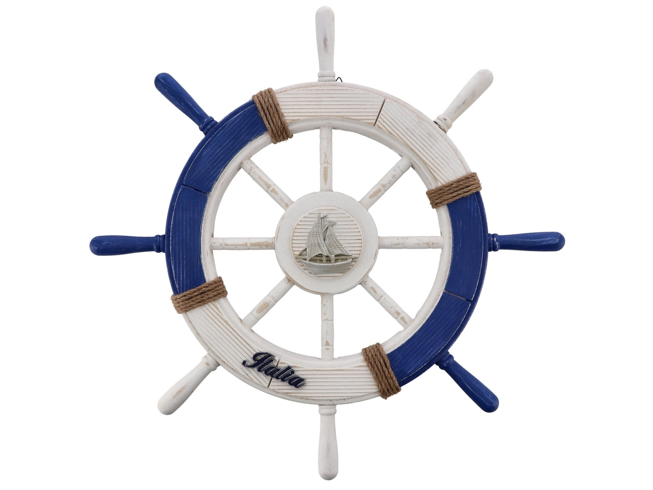 Timone decorazione da parete stile marinaro multicolor d.63xh.4,5 cm  - Star