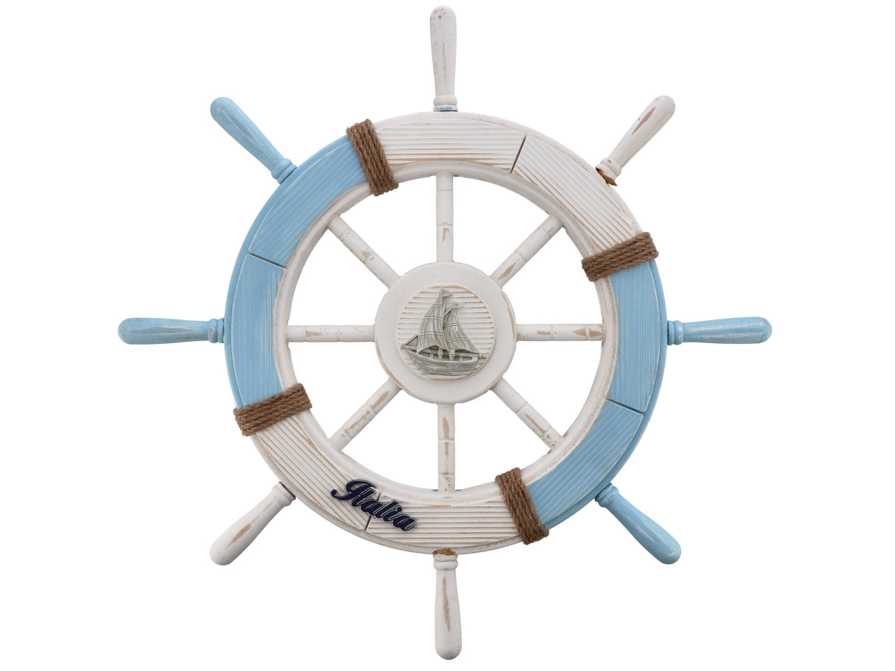 Timone decorazione da parete stile marinaro multicolor d.63xh.4,5 cm  - Star