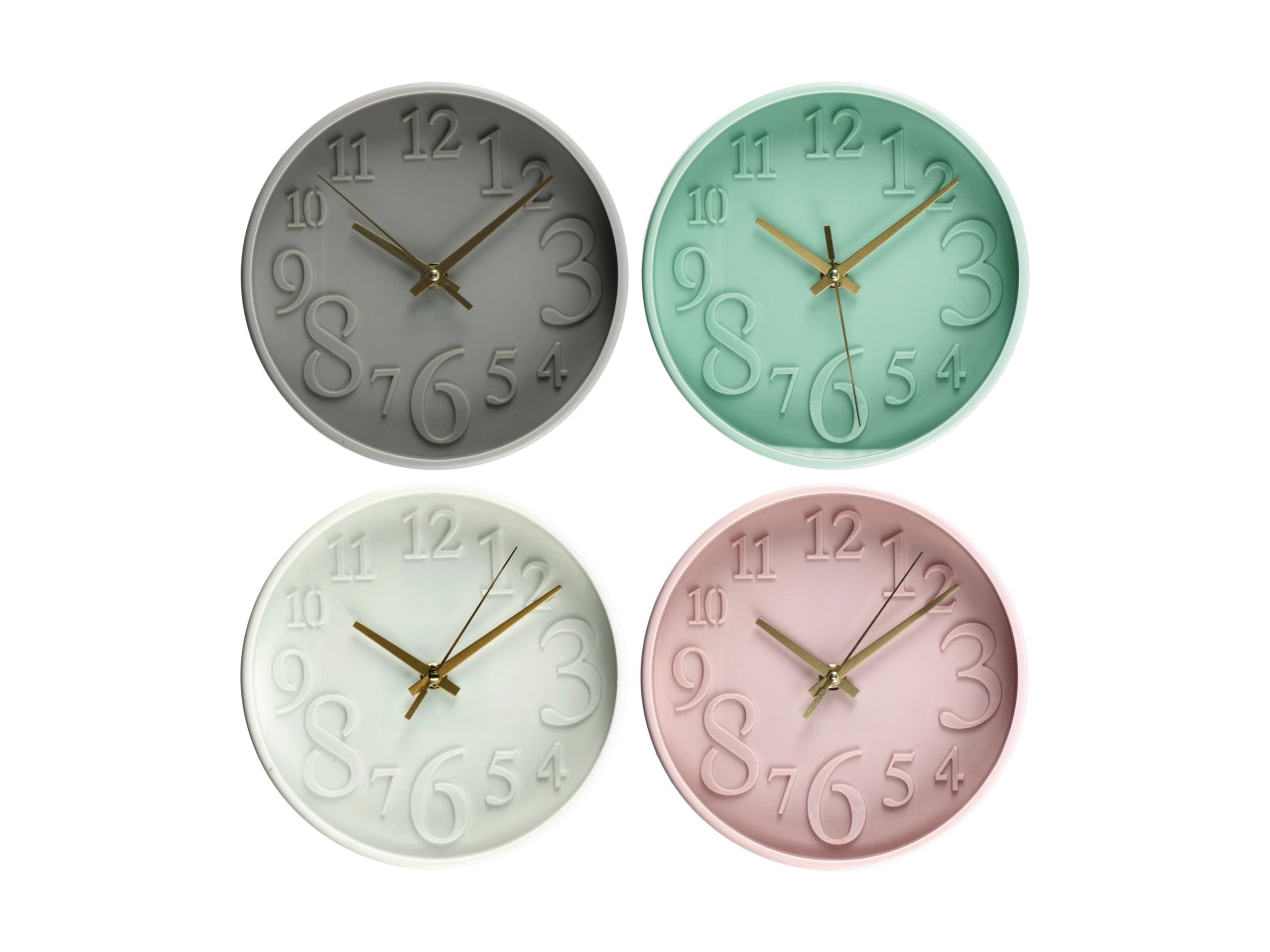 Orologio da parete moderno in plastica 4 colori assortiti 21,5cm, tipo analogico - Star