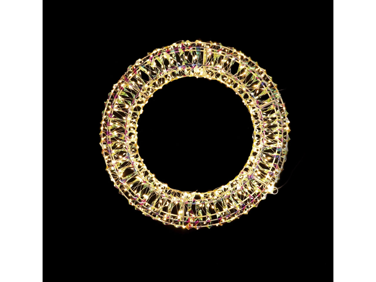 Ghirlanda natalizia utilizzabile all'esterno con 500led diametro 50cm