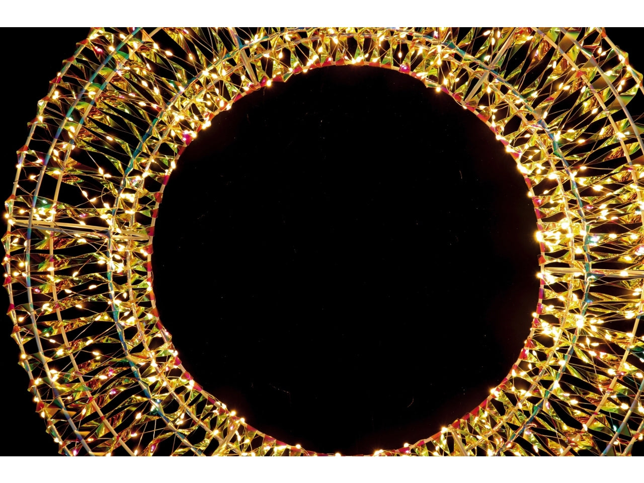 Ghirlanda natalizia utilizzabile all'esterno con 720led diametro 70cm
