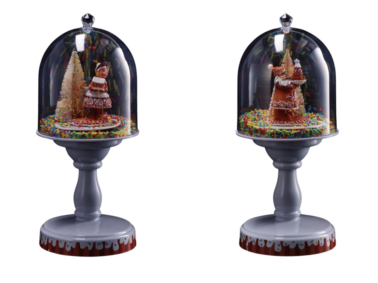 Carillon campana natalizia in plastica con led d.13x31cm