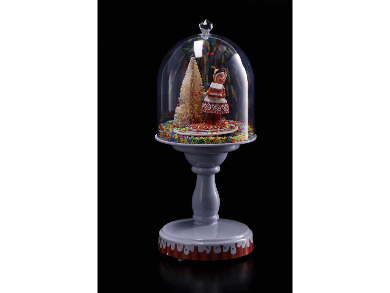 Carillon campana natalizia in plastica con led d.13x31cm